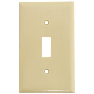 Eaton Wiring Devices 2134V-BOX Standard-Size Wallplate, 1-Gang, Thermoset, Ivory