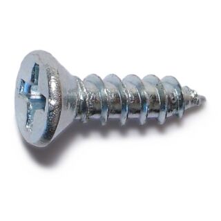 MIDWEST #8 x ⅝ in. Zinc Plated Steel Phillips Flat Head Wood Screws. 160 Count
