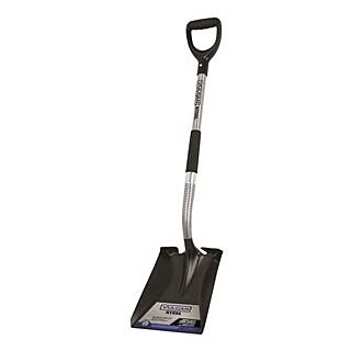 Vulcan Square Shovel, Stainless Steel Blade, 30 in. long, D-Shaped Steel Handle