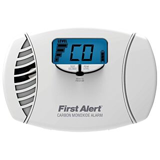 FIRST ALERT CO615 Carbon Monoxide Alarm, 10 ft, (2) AA Batteries