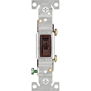 Eaton Wiring Devices 1301-7B Toggle Switch, 120 V, Wall Mounting, Polycarbonate, Brown