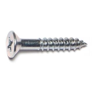MIDWEST #14 x 1½ in. Zinc Plated Steel Phillips Flat Head Wood Screws, 30 Count