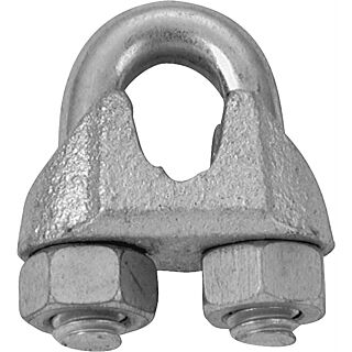 Campbell T7670459 Wire Rope Clip, 3/8 in Opening, Malleable Iron, Electro-Galvanized
