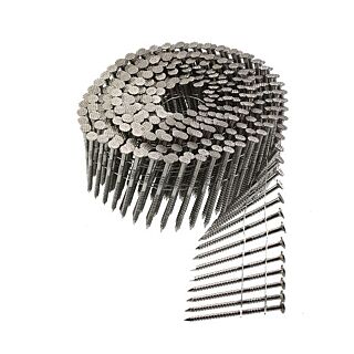 Simpson Strong-Tie 1-3/4 in., 15° Wire Collated Coil, Full Round Head, Ring-Shank 304 SS Siding Nail
