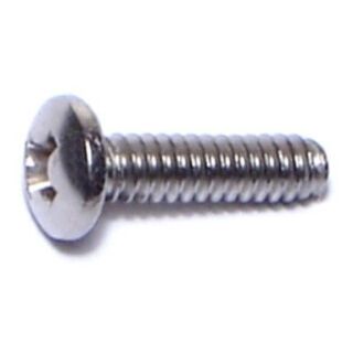 MIDWEST #6-32 x ½ in. 18-8 Stainless Steel Coarse Thread Phillips Pan Head Machine Screws, 175 Count