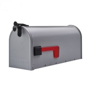 Gibraltar Standard Post Mount Steel Mailbox Silver