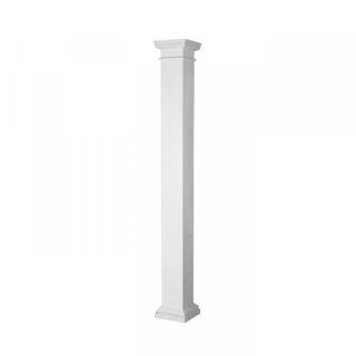 8 in. x 10 ft. Turncraft Pro-Series Non-Tapered Square FRP Column, Smooth