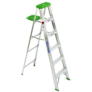 WERNER 6 ft. Type II, Step Ladder, Aluminum