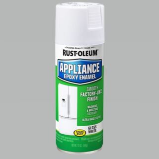 Rust-Oleum® Appliance Epoxy, White, Gloss, Oil-Based, Spray Paint, 12 oz.