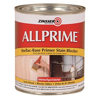 Zinsser Allprime Shellac Based Primer, Quart