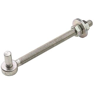 National Hardware 130617 Full Threaded Bolt Hook, 8 in L x 5/8 in W, Zinc Plated