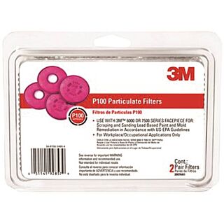 3M TEKK Protection Particulate Filter, P100 Filter, 2 pack