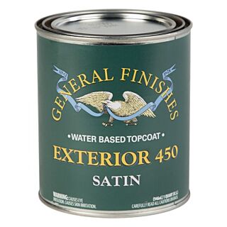 General Finishes®, Water-Based Exterior 450 Clear Topcoat, Satin