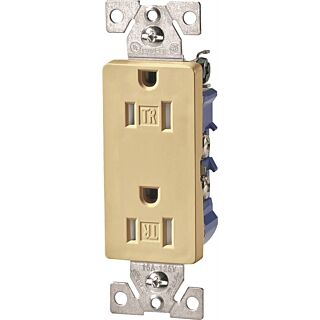 Eaton Wiring Devices TR1107V-BOX Duplex Receptacle, 15 A, 2-Pole, 5-15R, Ivory