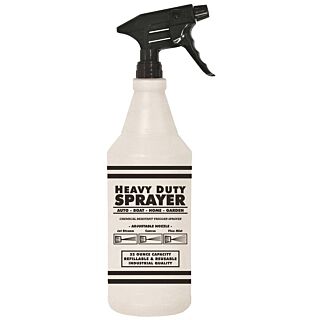 SM ARNOLD 92-760 Sprayer Bottle, 32 oz Capacity, Trigger Nozzle, FKM, Black