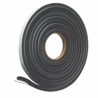 Frost King Foam Tape, 3/4 in. Wide, x 1/2 in. Thick x 17 ft. Long, Polyfoam, Charcoal