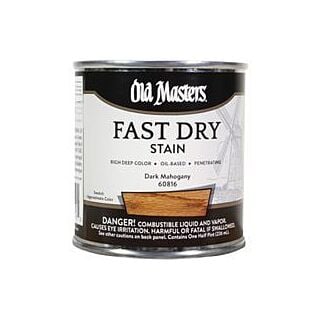 Old Masters Fast Dry Stain, Dark Mahogany, 1/2 Pint