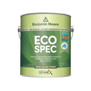 Benjamin Moore Eco Spec Waterborne Interior Latex Paint, Semi-Gloss