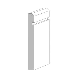 (M87) 9/16 in. x 5-1/2 in. x 16 ft. Contemporary Base Moulding, Primed Finger-Jointed Poplar