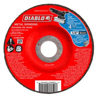 Diablo 4-1/2 Metal Grinding Disc - Type 27