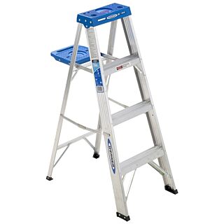 WERNER 4 ft. Type I, Step Ladder, Aluminum