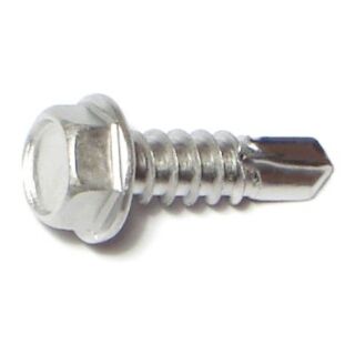 MIDWEST #12-14 x ¾ in. 410 Stainless Steel Hex Washer Head Self-Drilling Screws, 41 Count