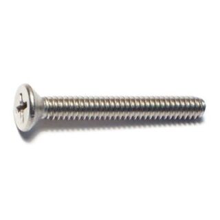 MIDWEST #10-24 x 1-1/2 in. 18-8 Stainless Steel Coarse Thread Phillips Flat Head Machine Screws, 55 Count