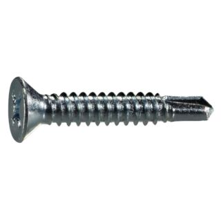 MIDWEST #14 x 1½ in. Zinc Plated Steel Phillips Flat Self-Drilling Screws, 35 Count