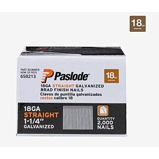Paslode Collated Brad Nails, 18 Gauge Angled, 1-1/4 in., Galvanized, 2,000 Count