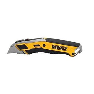 DeWALT DWHT10295 Utility Knife, 2-1/2 in L x 1 in W Blade, Ergonomic Black/Yellow Handle