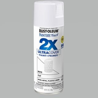 Rust-Oleum® Painter’s Touch® 2X Ultra Cover, Flat White, Spray Paint, 12 oz.