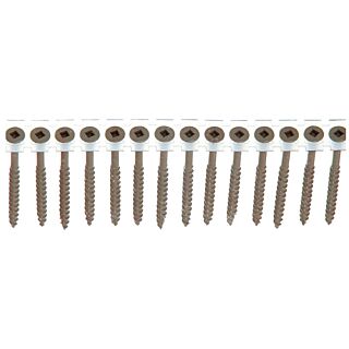 SENCO Duraspin #8 x 2½  in. Collated Deck Screw, #2 Drive, Type 17 Point, Flat Head