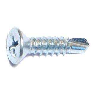 MIDWEST #8-18 x ¾ in. Zinc Plated Steel Phillips Flat Head Self-Drilling Screws, 90 Count
