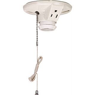 Eaton Wiring Devices Lamp Holder, 15 Amp, White