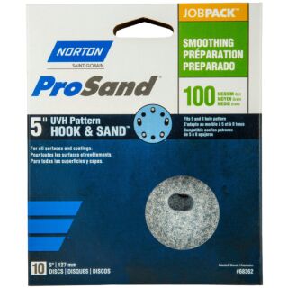 Norton 5 in. ProSand UVH Pattern Hook & Sand Discs 100 Grit, 10 Pack
