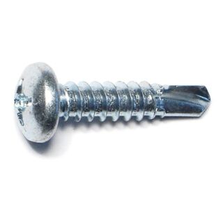 MIDWEST #12-14 x 1 in, Zinc Plated Steel Phillips Pan Head Self-Drilling Screws, 55 Count