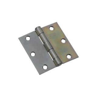 National Hardware N195-651 Broad Hinge, 50 lb Weight Capacity, Cold Rolled Steel, Zinc