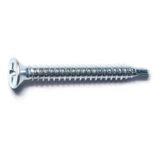 MIDWEST #8-18 x 1½ in. Zinc Plated Steel Phillips Flat Head Self-Drilling Screws, 60 Count