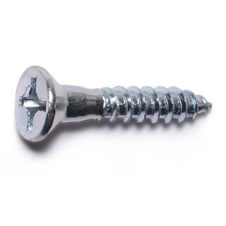 MIDWEST #12 x 1¼ in. Zinc Plated Steel Phillips Flat Head Wood Screws, 50 count