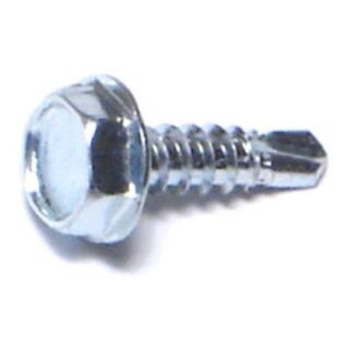 MIDWEST #6-20 x ½ in. Zinc Plated Steel Hex Washer Head Self-Drilling Screws, 110 Count
