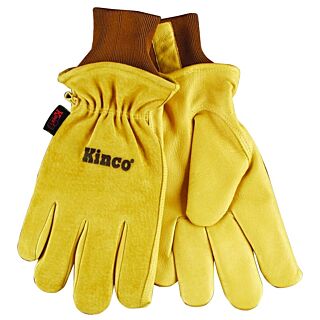 Heatkeep 94HK-M Protective Gloves, M, Pigskin Leather, Gold