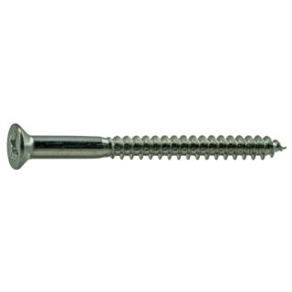 MIDWEST #8 x 2 in. Zinc Plated Steel Phillips Flat Head Wood Screws. 50 Count