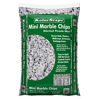 Marble Chips, White, Bag, 50 Lb.
