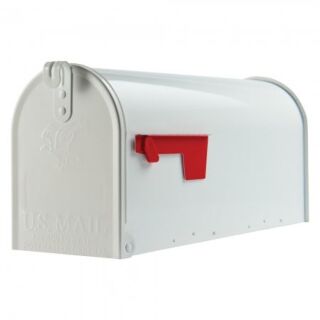 Gibraltar Standard Post Mount Steel Mailbox White