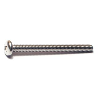 MIDWEST 1/4 in.-20 x 3 in.  18-8 Stainless Steel Coarse Thread Phillips Pan Head Machine Screws, 15 Count