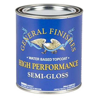 General Finishes®, Water-Based High Performance Polyurethane, Semi-Gloss, Quart