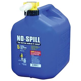 No-Spill Kerosene Fuel Can, Plastic, Blue, 5 gal