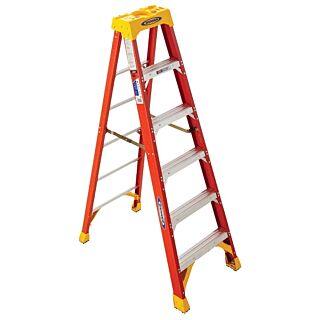 WERNER 6 ft. Type IA,  Tall Step Ladder, 5-Step, Fiberglass