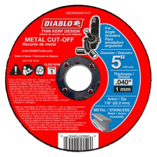 Diablo 5 Metal Cut Off Disc - Thin Kerf
