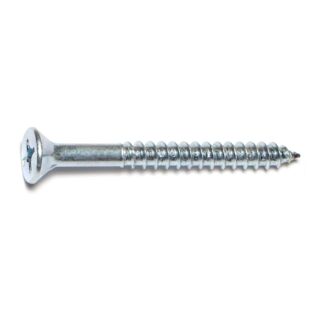 MIDWEST #14 x 2-1/2 in. Zinc Plated Steel Phillips Flat Head Wood Screws, 20 Count